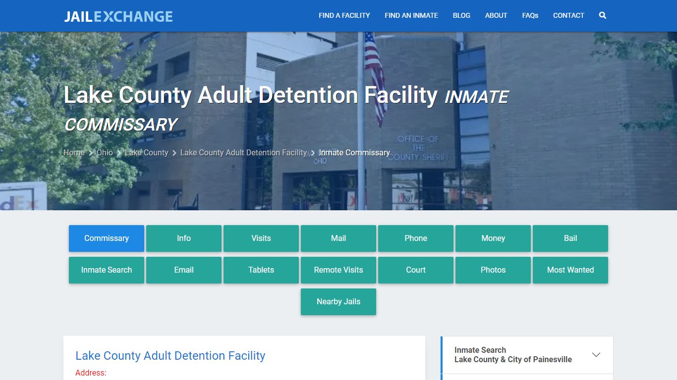 Lake County Adult Detention Facility Inmate Commissary - Jail Exchange