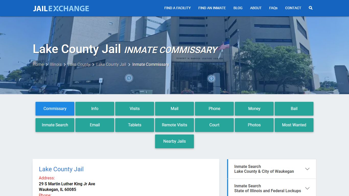 Inmate Commissary, Care Packs - Lake County Jail, IL